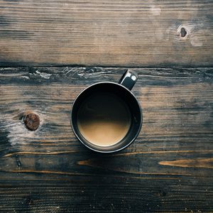 Preview wallpaper coffee, mug, table, wooden