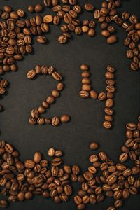 Preview wallpaper coffee, numbers, grains