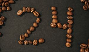 Preview wallpaper coffee, numbers, grains