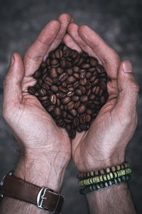 Preview wallpaper coffee, palms, hands, watches