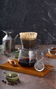 Preview wallpaper coffee pot, coffee, drink, coffee beans