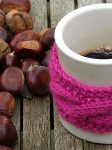 Preview wallpaper coffee, scarf, mug, nuts