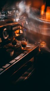 Preview wallpaper coffeehouse, coffee, coffee maker, dark, blur