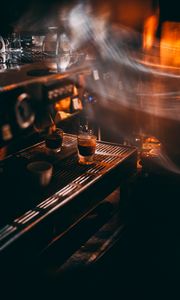 Preview wallpaper coffeehouse, coffee, coffee maker, dark, blur