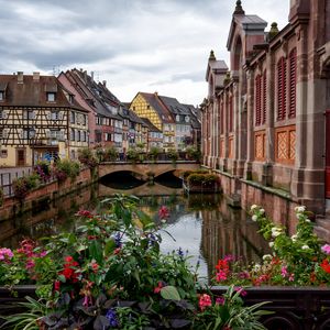 Preview wallpaper colmar, france, canal, bridge, building