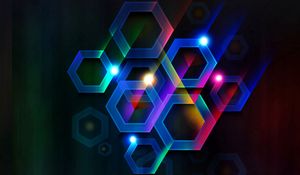 Preview wallpaper color, hexagon, cell, volume, lines, rays