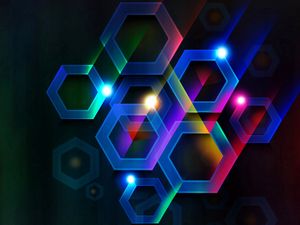 Preview wallpaper color, hexagon, cell, volume, lines, rays