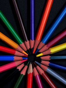 Preview wallpaper colored pencils, colorful, pencils, sharpened