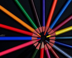 Preview wallpaper colored pencils, colorful, pencils, sharpened