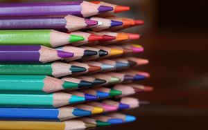 Preview wallpaper colored pencils, colorful, sharpened