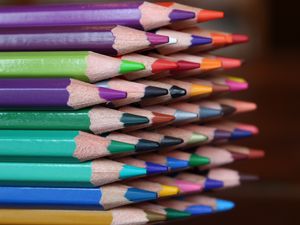 Preview wallpaper colored pencils, colorful, sharpened