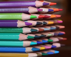 Preview wallpaper colored pencils, colorful, sharpened