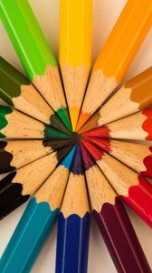 Preview wallpaper colored pencils, colorful, sharpened, set