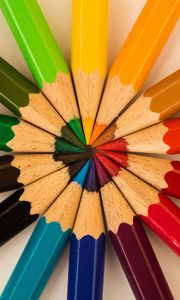 Preview wallpaper colored pencils, colorful, sharpened, set