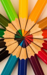 Preview wallpaper colored pencils, colorful, sharpened, set