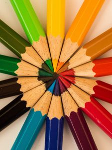 Preview wallpaper colored pencils, colorful, sharpened, set