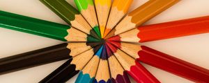 Preview wallpaper colored pencils, colorful, sharpened, set