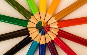 Preview wallpaper colored pencils, colorful, sharpened, set