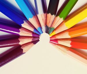 Preview wallpaper colored pencils, semicircle, rod, rainbow