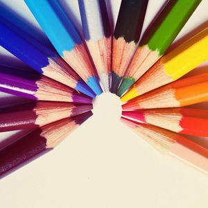 Preview wallpaper colored pencils, semicircle, rod, rainbow