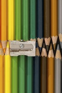 Preview wallpaper colored pencils, set, collection, sharpener, creative, idea