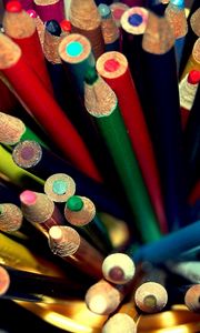 Preview wallpaper colored pencils, set, glass, art