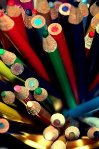 Preview wallpaper colored pencils, set, glass, art