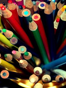 Preview wallpaper colored pencils, set, glass, art