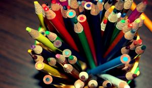 Preview wallpaper colored pencils, set, glass, art