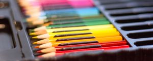 Preview wallpaper colored pencils, set, multicolored