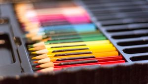 Preview wallpaper colored pencils, set, multicolored