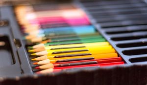 Preview wallpaper colored pencils, set, multicolored