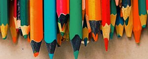 Preview wallpaper colored pencils, set, multicolored, sharpened