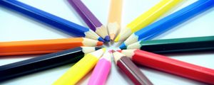 Preview wallpaper colored pencils, set, sharpened