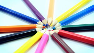 Preview wallpaper colored pencils, set, sharpened