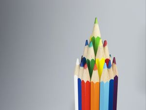 Preview wallpaper colored pencils, set, sharpened