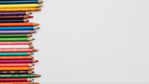 Preview wallpaper colored pencils, set, sharpened