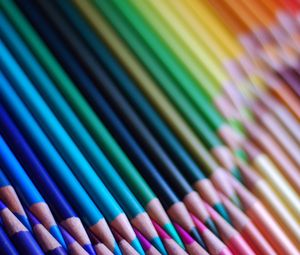 Preview wallpaper colored pencils, set, sharpened, colorful