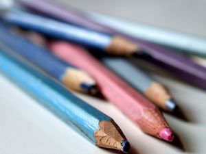 Preview wallpaper colored pencils, set, spike, sharpened