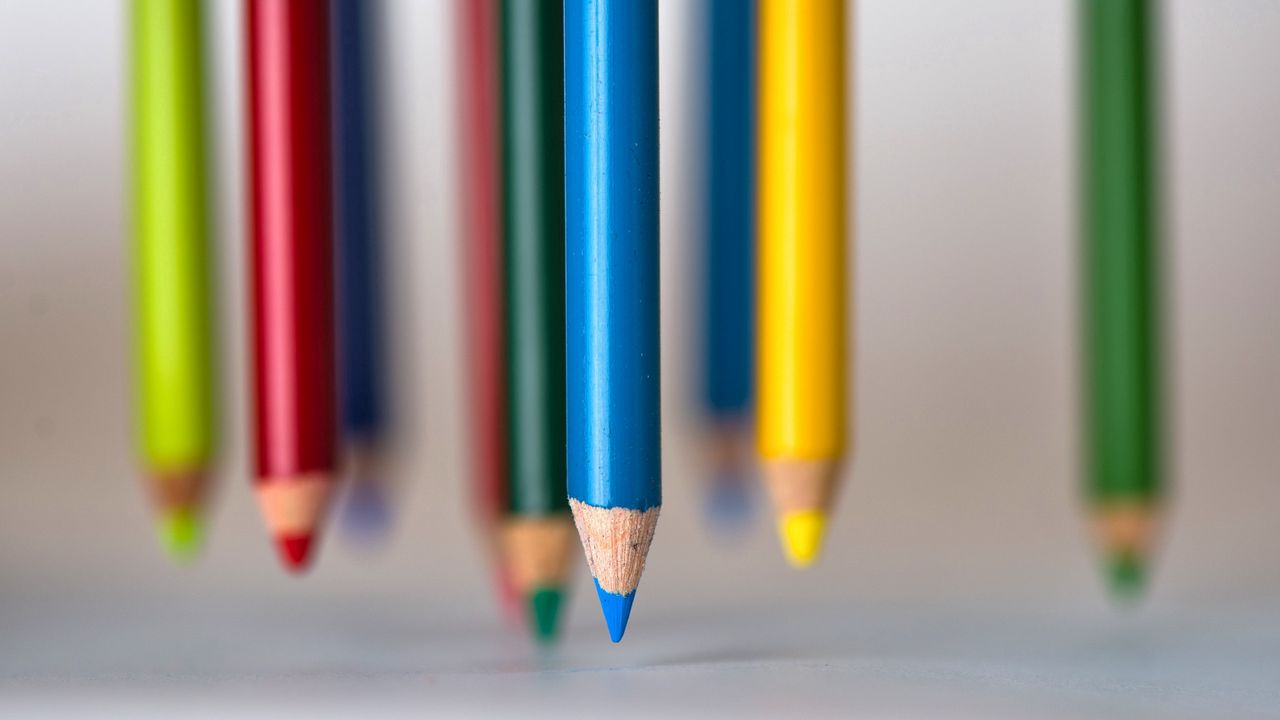 Wallpaper colored pencils, sharp, color, macro