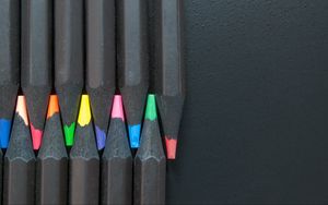 Preview wallpaper colored pencils, sharpened, minimalism