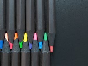 Preview wallpaper colored pencils, sharpened, minimalism