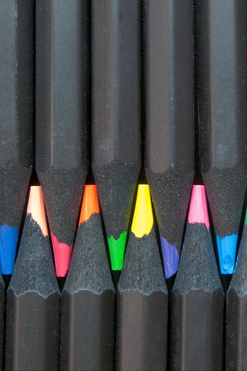 800x1200 Wallpaper colored pencils, sharpened, minimalism
