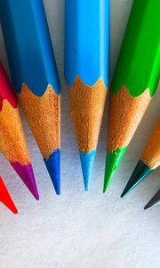 Preview wallpaper colored pencils, sharpened, rainbow