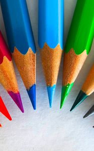 Preview wallpaper colored pencils, sharpened, rainbow