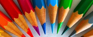 Preview wallpaper colored pencils, sharpened, rainbow