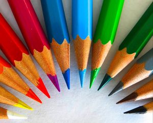 Preview wallpaper colored pencils, sharpened, rainbow