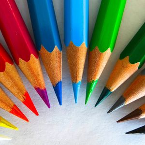 Preview wallpaper colored pencils, sharpened, rainbow