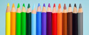 Preview wallpaper colored pencils, sharpened, set