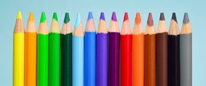 Preview wallpaper colored pencils, sharpened, set